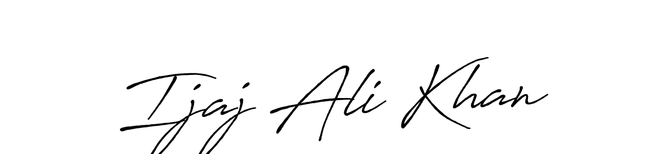 Ijaj Ali Khan stylish signature style. Best Handwritten Sign (Antro_Vectra_Bolder) for my name. Handwritten Signature Collection Ideas for my name Ijaj Ali Khan. Ijaj Ali Khan signature style 7 images and pictures png
