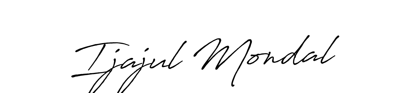 Antro_Vectra_Bolder is a professional signature style that is perfect for those who want to add a touch of class to their signature. It is also a great choice for those who want to make their signature more unique. Get Ijajul Mondal name to fancy signature for free. Ijajul Mondal signature style 7 images and pictures png