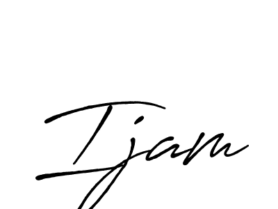 if you are searching for the best signature style for your name Ijam. so please give up your signature search. here we have designed multiple signature styles  using Antro_Vectra_Bolder. Ijam signature style 7 images and pictures png