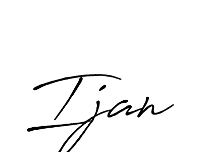 How to make Ijan signature? Antro_Vectra_Bolder is a professional autograph style. Create handwritten signature for Ijan name. Ijan signature style 7 images and pictures png