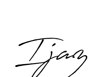 You should practise on your own different ways (Antro_Vectra_Bolder) to write your name (Ijaz) in signature. don't let someone else do it for you. Ijaz signature style 7 images and pictures png