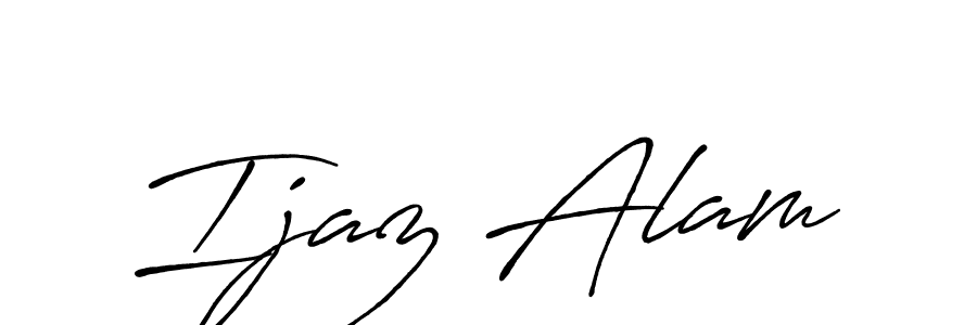 Design your own signature with our free online signature maker. With this signature software, you can create a handwritten (Antro_Vectra_Bolder) signature for name Ijaz Alam. Ijaz Alam signature style 7 images and pictures png
