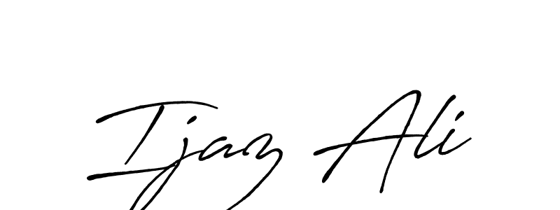 This is the best signature style for the Ijaz Ali name. Also you like these signature font (Antro_Vectra_Bolder). Mix name signature. Ijaz Ali signature style 7 images and pictures png