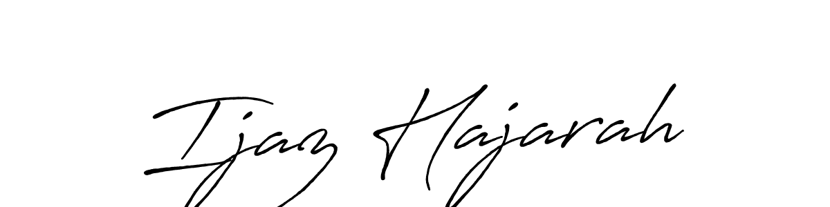 Make a beautiful signature design for name Ijaz Hajarah. With this signature (Antro_Vectra_Bolder) style, you can create a handwritten signature for free. Ijaz Hajarah signature style 7 images and pictures png