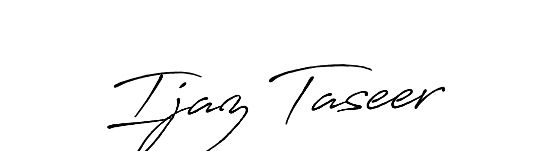 You should practise on your own different ways (Antro_Vectra_Bolder) to write your name (Ijaz Taseer) in signature. don't let someone else do it for you. Ijaz Taseer signature style 7 images and pictures png