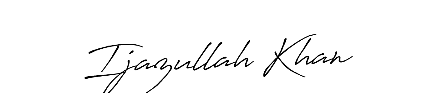 Design your own signature with our free online signature maker. With this signature software, you can create a handwritten (Antro_Vectra_Bolder) signature for name Ijazullah Khan. Ijazullah Khan signature style 7 images and pictures png