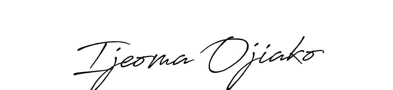 This is the best signature style for the Ijeoma Ojiako name. Also you like these signature font (Antro_Vectra_Bolder). Mix name signature. Ijeoma Ojiako signature style 7 images and pictures png