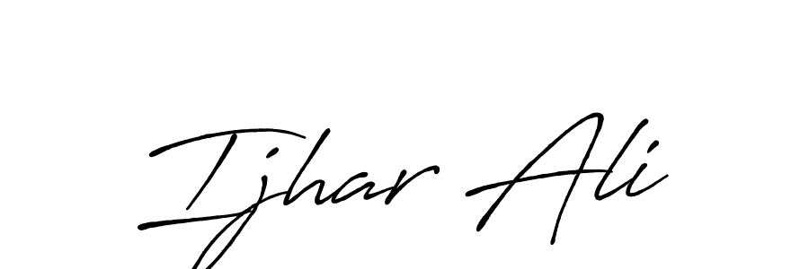 Also You can easily find your signature by using the search form. We will create Ijhar Ali name handwritten signature images for you free of cost using Antro_Vectra_Bolder sign style. Ijhar Ali signature style 7 images and pictures png