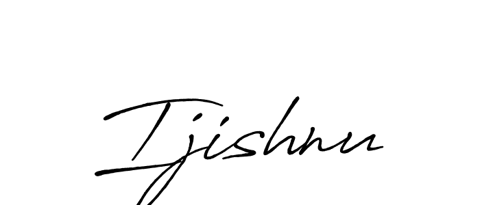 Create a beautiful signature design for name Ijishnu. With this signature (Antro_Vectra_Bolder) fonts, you can make a handwritten signature for free. Ijishnu signature style 7 images and pictures png