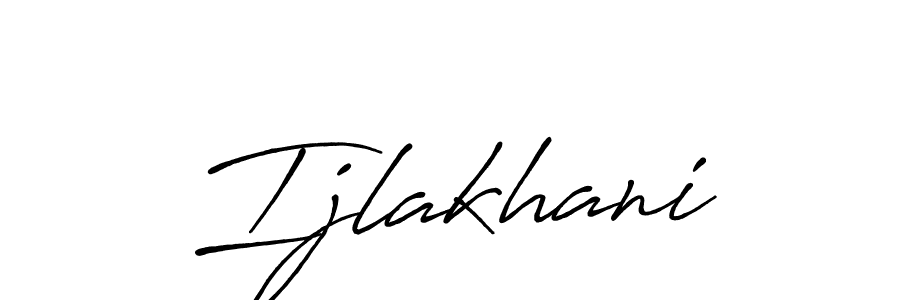 Use a signature maker to create a handwritten signature online. With this signature software, you can design (Antro_Vectra_Bolder) your own signature for name Ijlakhani. Ijlakhani signature style 7 images and pictures png
