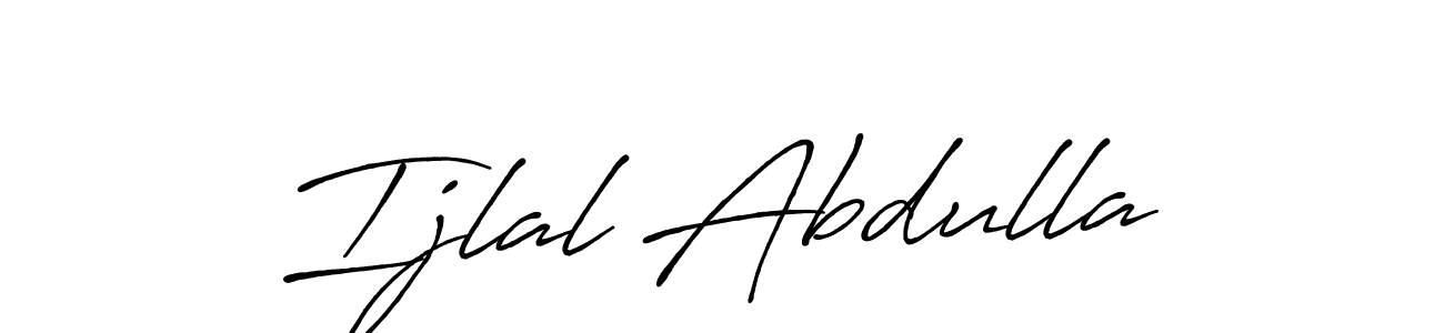 You should practise on your own different ways (Antro_Vectra_Bolder) to write your name (Ijlal Abdulla) in signature. don't let someone else do it for you. Ijlal Abdulla signature style 7 images and pictures png