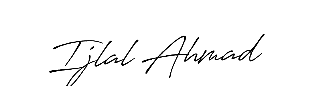 This is the best signature style for the Ijlal Ahmad name. Also you like these signature font (Antro_Vectra_Bolder). Mix name signature. Ijlal Ahmad signature style 7 images and pictures png