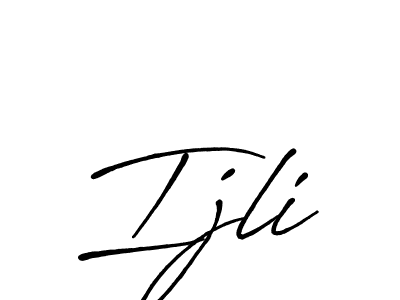 Similarly Antro_Vectra_Bolder is the best handwritten signature design. Signature creator online .You can use it as an online autograph creator for name Ijli. Ijli signature style 7 images and pictures png