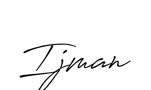 Ijman stylish signature style. Best Handwritten Sign (Antro_Vectra_Bolder) for my name. Handwritten Signature Collection Ideas for my name Ijman. Ijman signature style 7 images and pictures png