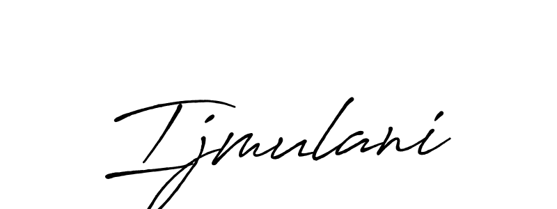 The best way (Antro_Vectra_Bolder) to make a short signature is to pick only two or three words in your name. The name Ijmulani include a total of six letters. For converting this name. Ijmulani signature style 7 images and pictures png
