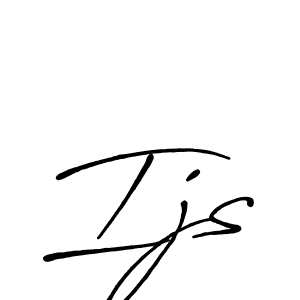 Create a beautiful signature design for name Ijs. With this signature (Antro_Vectra_Bolder) fonts, you can make a handwritten signature for free. Ijs signature style 7 images and pictures png