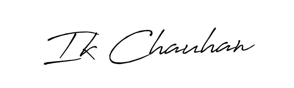 Use a signature maker to create a handwritten signature online. With this signature software, you can design (Antro_Vectra_Bolder) your own signature for name Ik Chauhan. Ik Chauhan signature style 7 images and pictures png