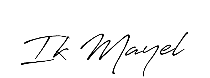 How to make Ik Mayel signature? Antro_Vectra_Bolder is a professional autograph style. Create handwritten signature for Ik Mayel name. Ik Mayel signature style 7 images and pictures png