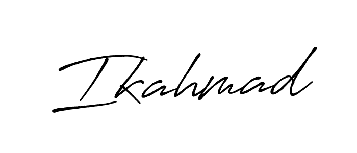 How to make Ikahmad name signature. Use Antro_Vectra_Bolder style for creating short signs online. This is the latest handwritten sign. Ikahmad signature style 7 images and pictures png