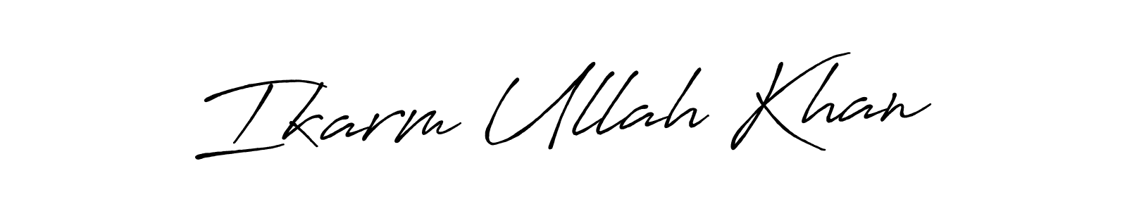 Make a beautiful signature design for name Ikarm Ullah Khan. Use this online signature maker to create a handwritten signature for free. Ikarm Ullah Khan signature style 7 images and pictures png