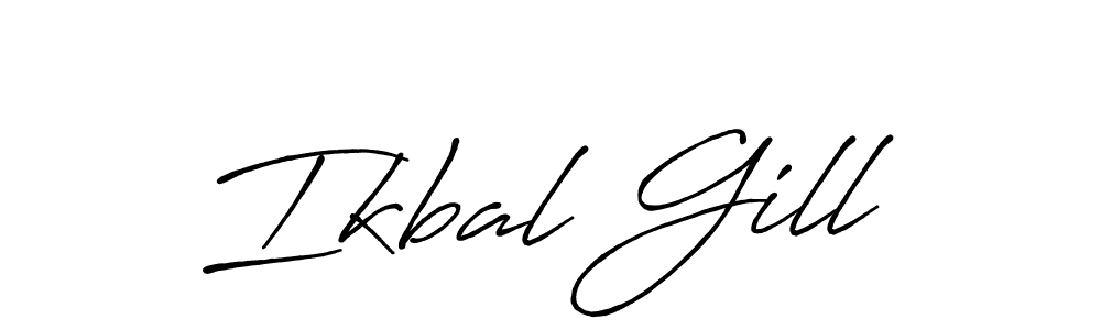 Use a signature maker to create a handwritten signature online. With this signature software, you can design (Antro_Vectra_Bolder) your own signature for name Ikbal Gill. Ikbal Gill signature style 7 images and pictures png