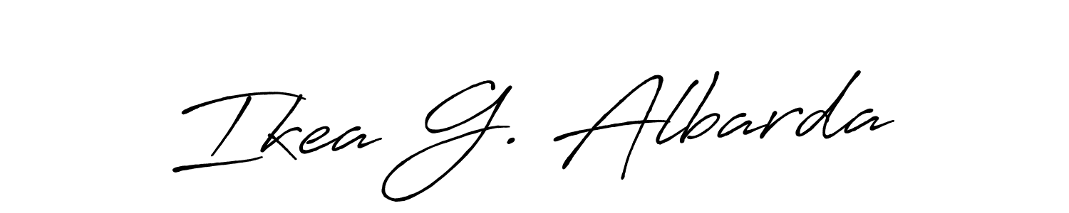 Antro_Vectra_Bolder is a professional signature style that is perfect for those who want to add a touch of class to their signature. It is also a great choice for those who want to make their signature more unique. Get Ikea G. Albarda name to fancy signature for free. Ikea G. Albarda signature style 7 images and pictures png
