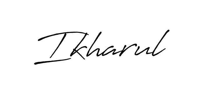 It looks lik you need a new signature style for name Ikharul. Design unique handwritten (Antro_Vectra_Bolder) signature with our free signature maker in just a few clicks. Ikharul signature style 7 images and pictures png