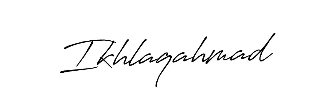 Similarly Antro_Vectra_Bolder is the best handwritten signature design. Signature creator online .You can use it as an online autograph creator for name Ikhlaqahmad. Ikhlaqahmad signature style 7 images and pictures png
