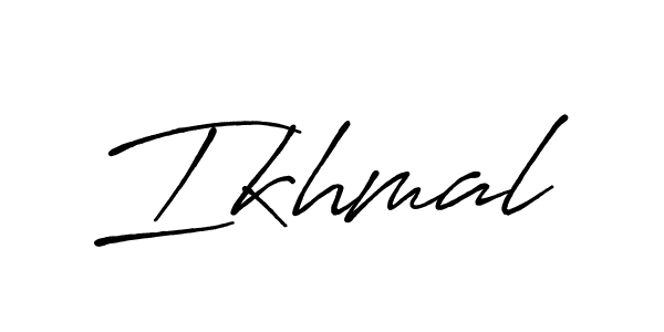 How to make Ikhmal name signature. Use Antro_Vectra_Bolder style for creating short signs online. This is the latest handwritten sign. Ikhmal signature style 7 images and pictures png