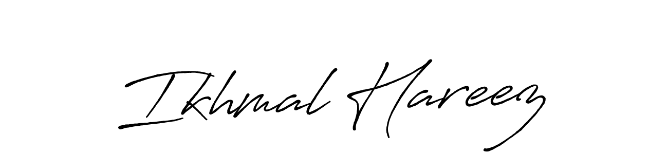 Also we have Ikhmal Hareez name is the best signature style. Create professional handwritten signature collection using Antro_Vectra_Bolder autograph style. Ikhmal Hareez signature style 7 images and pictures png