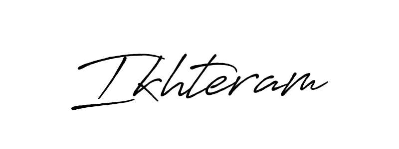 Make a beautiful signature design for name Ikhteram. With this signature (Antro_Vectra_Bolder) style, you can create a handwritten signature for free. Ikhteram signature style 7 images and pictures png