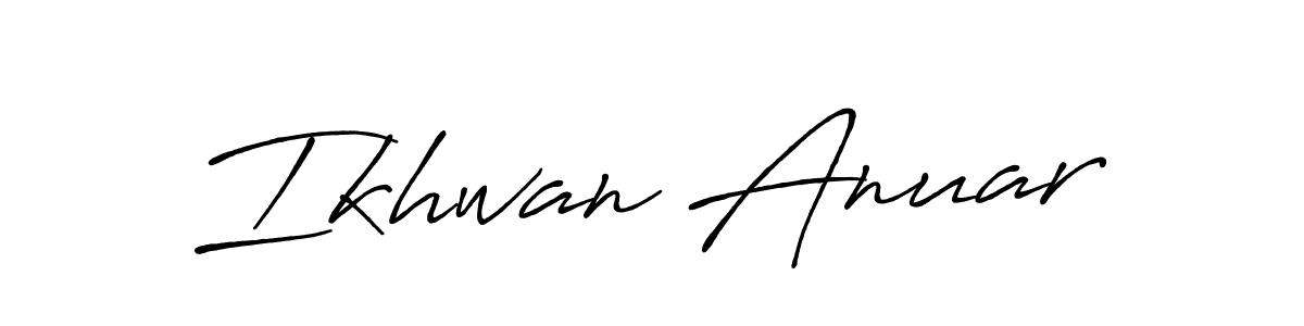 Use a signature maker to create a handwritten signature online. With this signature software, you can design (Antro_Vectra_Bolder) your own signature for name Ikhwan Anuar. Ikhwan Anuar signature style 7 images and pictures png