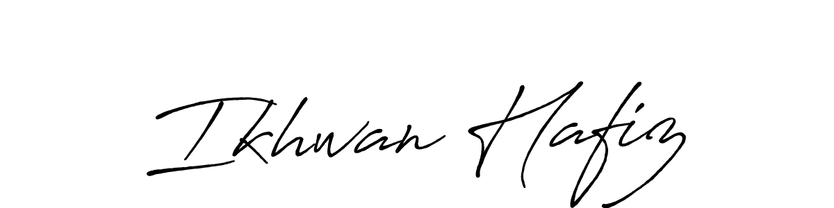 Use a signature maker to create a handwritten signature online. With this signature software, you can design (Antro_Vectra_Bolder) your own signature for name Ikhwan Hafiz. Ikhwan Hafiz signature style 7 images and pictures png