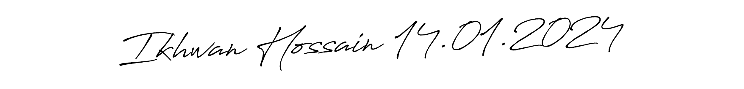Also You can easily find your signature by using the search form. We will create Ikhwan Hossain 14.01.2024 name handwritten signature images for you free of cost using Antro_Vectra_Bolder sign style. Ikhwan Hossain 14.01.2024 signature style 7 images and pictures png