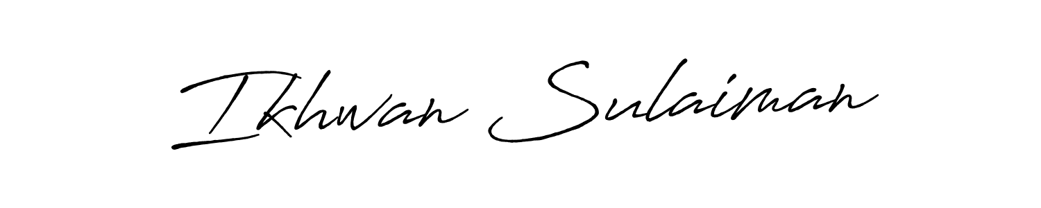Use a signature maker to create a handwritten signature online. With this signature software, you can design (Antro_Vectra_Bolder) your own signature for name Ikhwan Sulaiman. Ikhwan Sulaiman signature style 7 images and pictures png