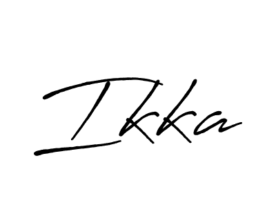 How to make Ikka signature? Antro_Vectra_Bolder is a professional autograph style. Create handwritten signature for Ikka name. Ikka signature style 7 images and pictures png
