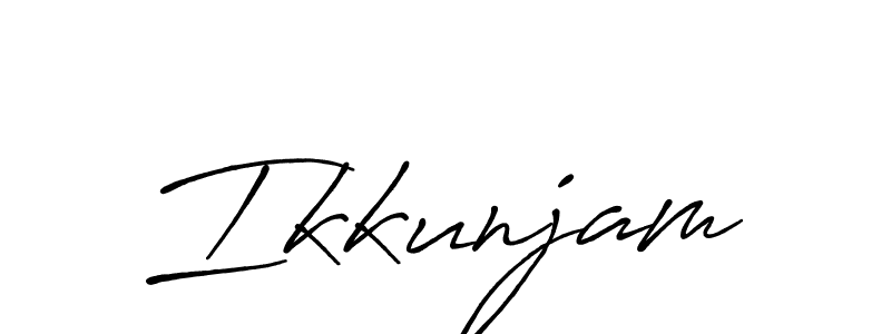 How to make Ikkunjam name signature. Use Antro_Vectra_Bolder style for creating short signs online. This is the latest handwritten sign. Ikkunjam signature style 7 images and pictures png