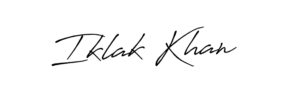 Also we have Iklak Khan name is the best signature style. Create professional handwritten signature collection using Antro_Vectra_Bolder autograph style. Iklak Khan signature style 7 images and pictures png