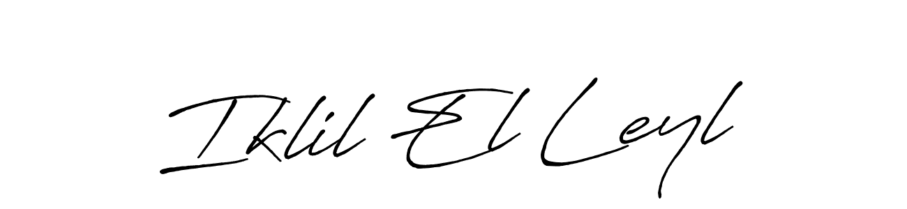 You should practise on your own different ways (Antro_Vectra_Bolder) to write your name (Iklil El Leyl) in signature. don't let someone else do it for you. Iklil El Leyl signature style 7 images and pictures png