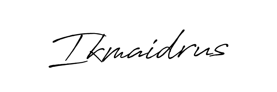 How to make Ikmaidrus signature? Antro_Vectra_Bolder is a professional autograph style. Create handwritten signature for Ikmaidrus name. Ikmaidrus signature style 7 images and pictures png