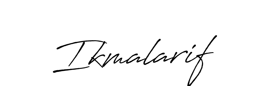 You should practise on your own different ways (Antro_Vectra_Bolder) to write your name (Ikmalarif) in signature. don't let someone else do it for you. Ikmalarif signature style 7 images and pictures png