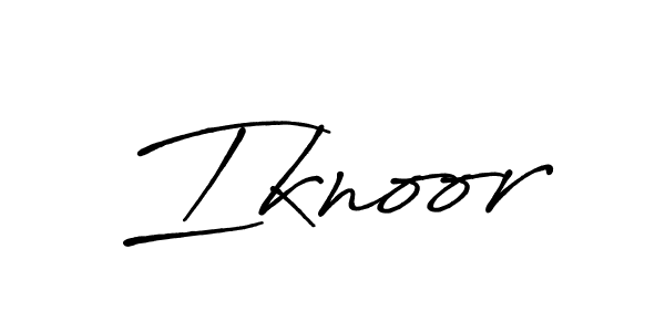 How to make Iknoor name signature. Use Antro_Vectra_Bolder style for creating short signs online. This is the latest handwritten sign. Iknoor signature style 7 images and pictures png