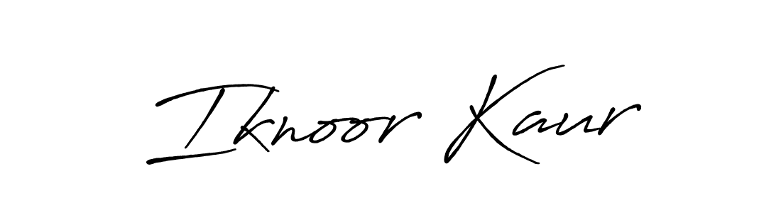 Design your own signature with our free online signature maker. With this signature software, you can create a handwritten (Antro_Vectra_Bolder) signature for name Iknoor Kaur. Iknoor Kaur signature style 7 images and pictures png