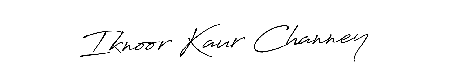 This is the best signature style for the Iknoor Kaur Channey name. Also you like these signature font (Antro_Vectra_Bolder). Mix name signature. Iknoor Kaur Channey signature style 7 images and pictures png