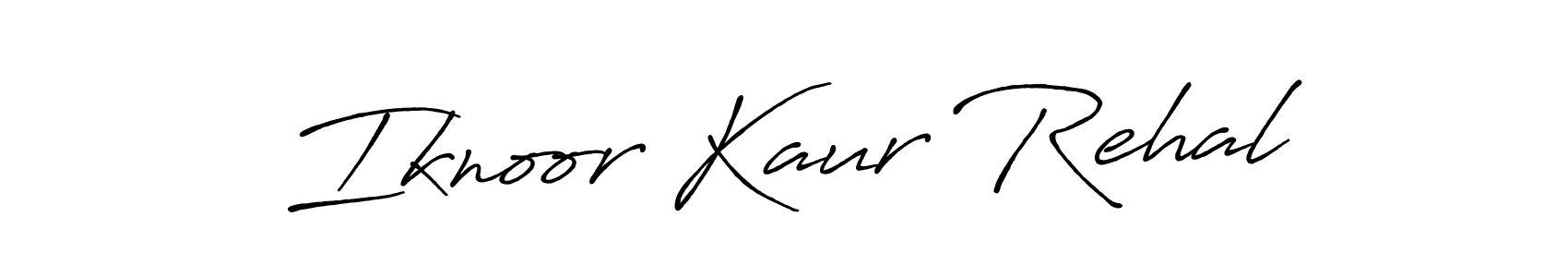 Design your own signature with our free online signature maker. With this signature software, you can create a handwritten (Antro_Vectra_Bolder) signature for name Iknoor Kaur Rehal. Iknoor Kaur Rehal signature style 7 images and pictures png