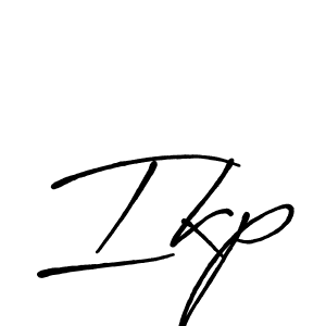 Make a beautiful signature design for name Ikp. With this signature (Antro_Vectra_Bolder) style, you can create a handwritten signature for free. Ikp signature style 7 images and pictures png