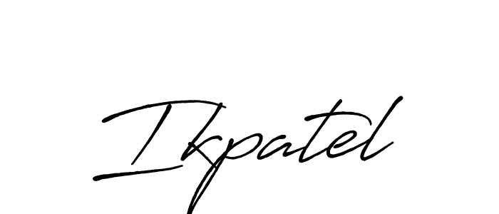 You should practise on your own different ways (Antro_Vectra_Bolder) to write your name (Ikpatel) in signature. don't let someone else do it for you. Ikpatel signature style 7 images and pictures png