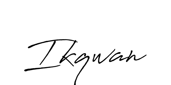 Use a signature maker to create a handwritten signature online. With this signature software, you can design (Antro_Vectra_Bolder) your own signature for name Ikqwan. Ikqwan signature style 7 images and pictures png