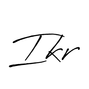 How to make Ikr name signature. Use Antro_Vectra_Bolder style for creating short signs online. This is the latest handwritten sign. Ikr signature style 7 images and pictures png