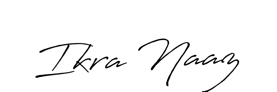 It looks lik you need a new signature style for name Ikra Naaz. Design unique handwritten (Antro_Vectra_Bolder) signature with our free signature maker in just a few clicks. Ikra Naaz signature style 7 images and pictures png